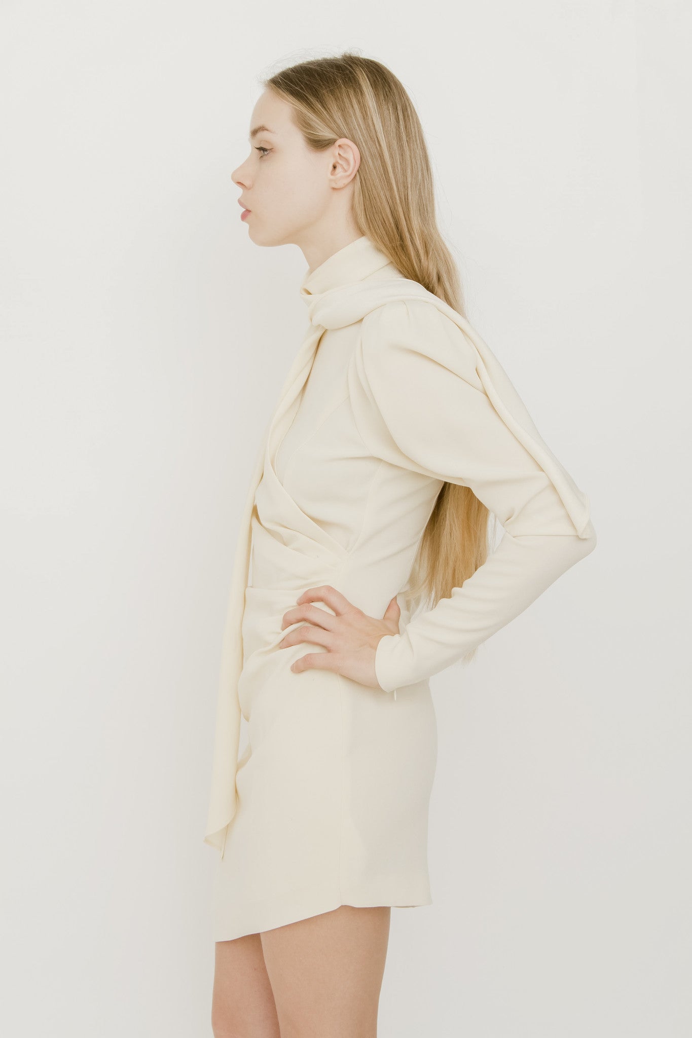 IVORY CREPE DRESS