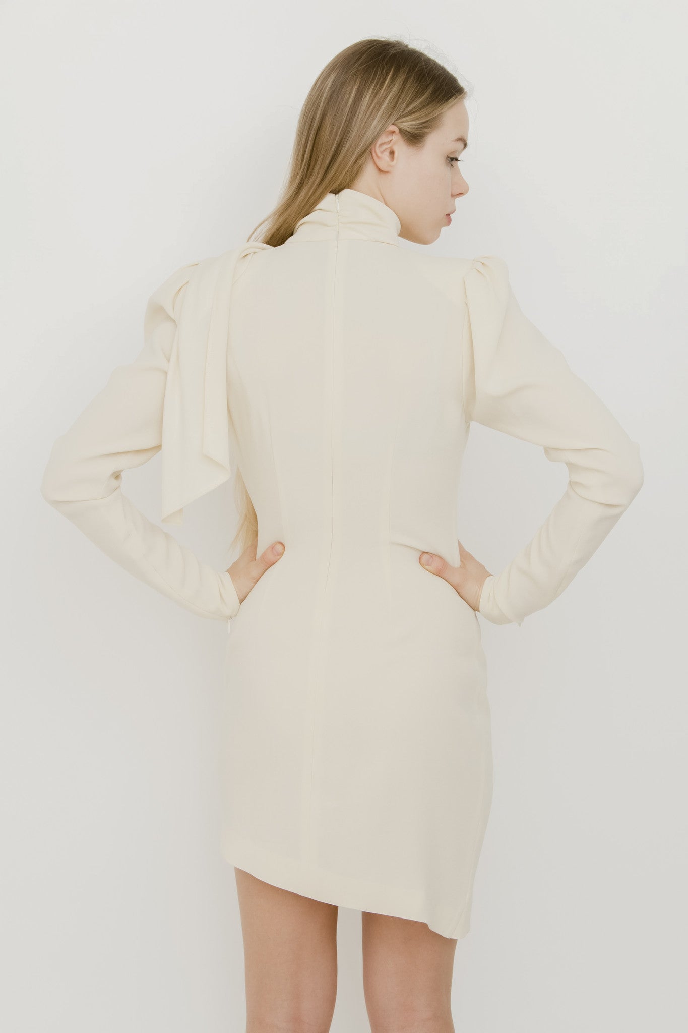 IVORY CREPE DRESS