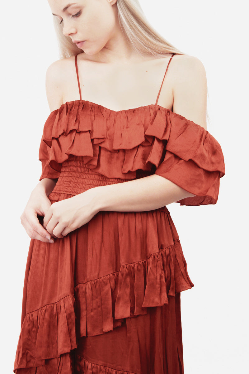 LOUISA CRIMSON DRESS