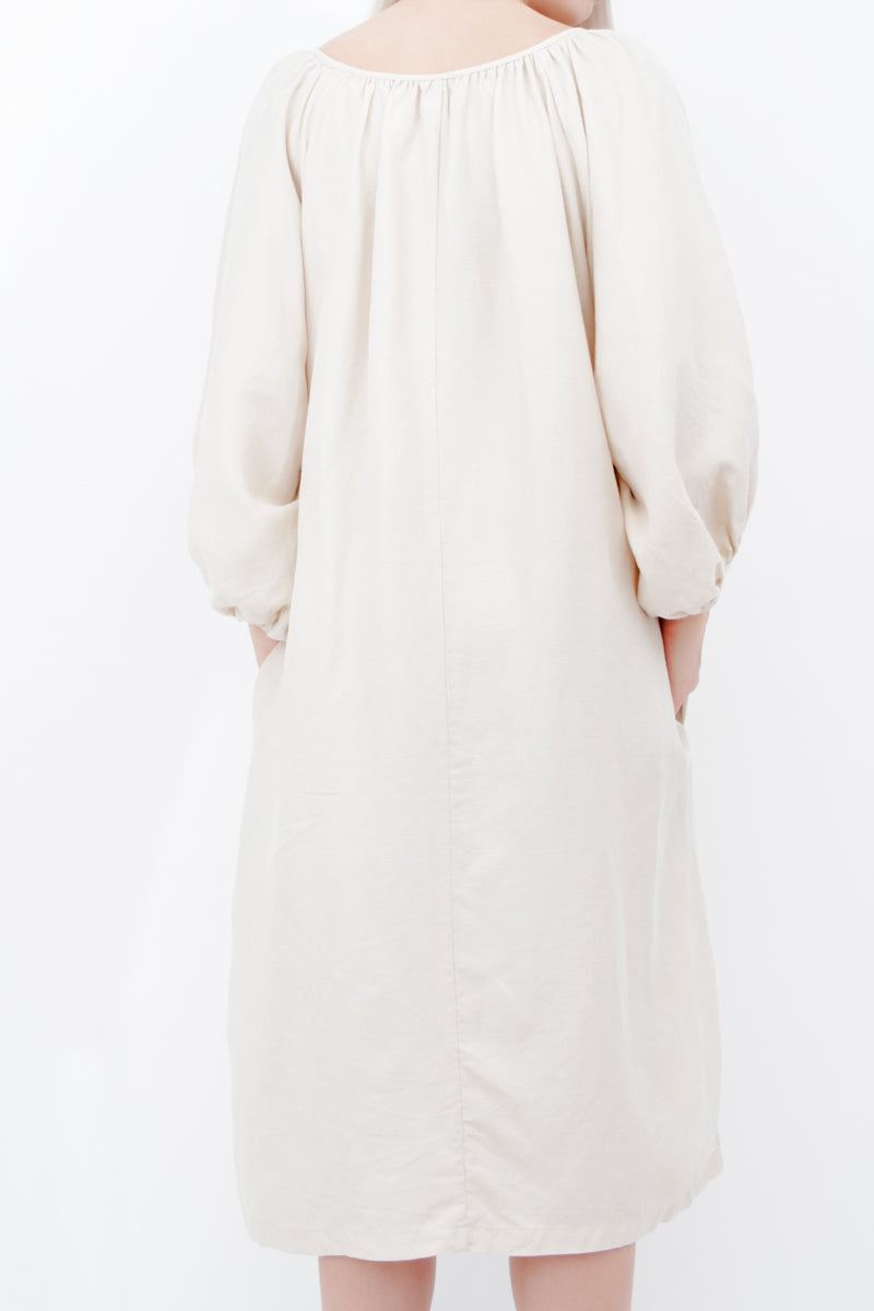 ECRU LINEN DRESS