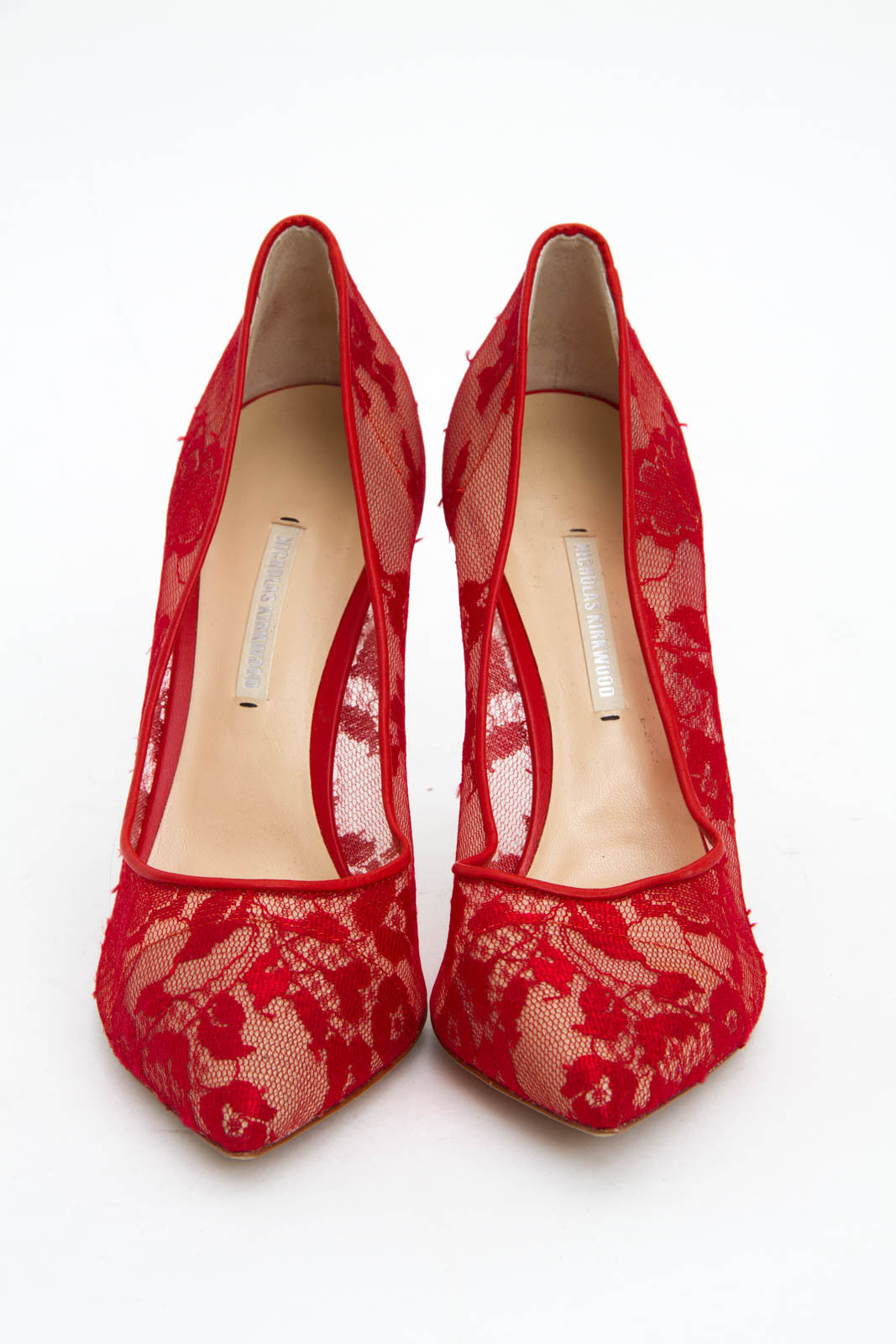 RED LACE STILETTOS