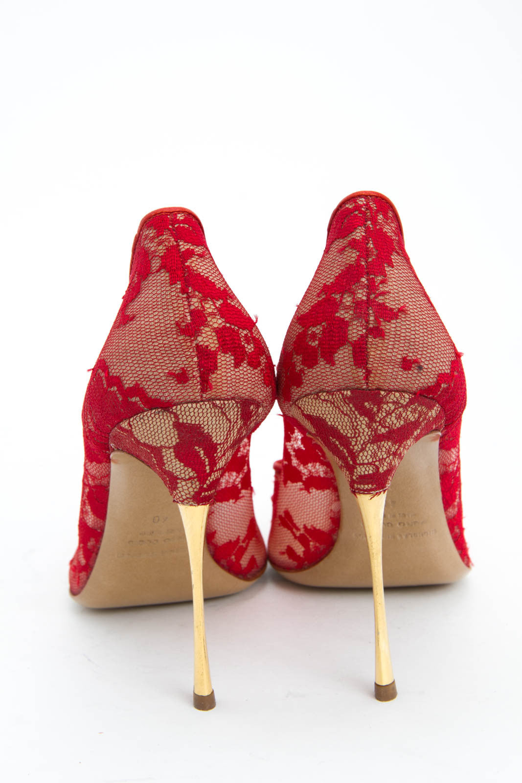 RED LACE STILETTOS