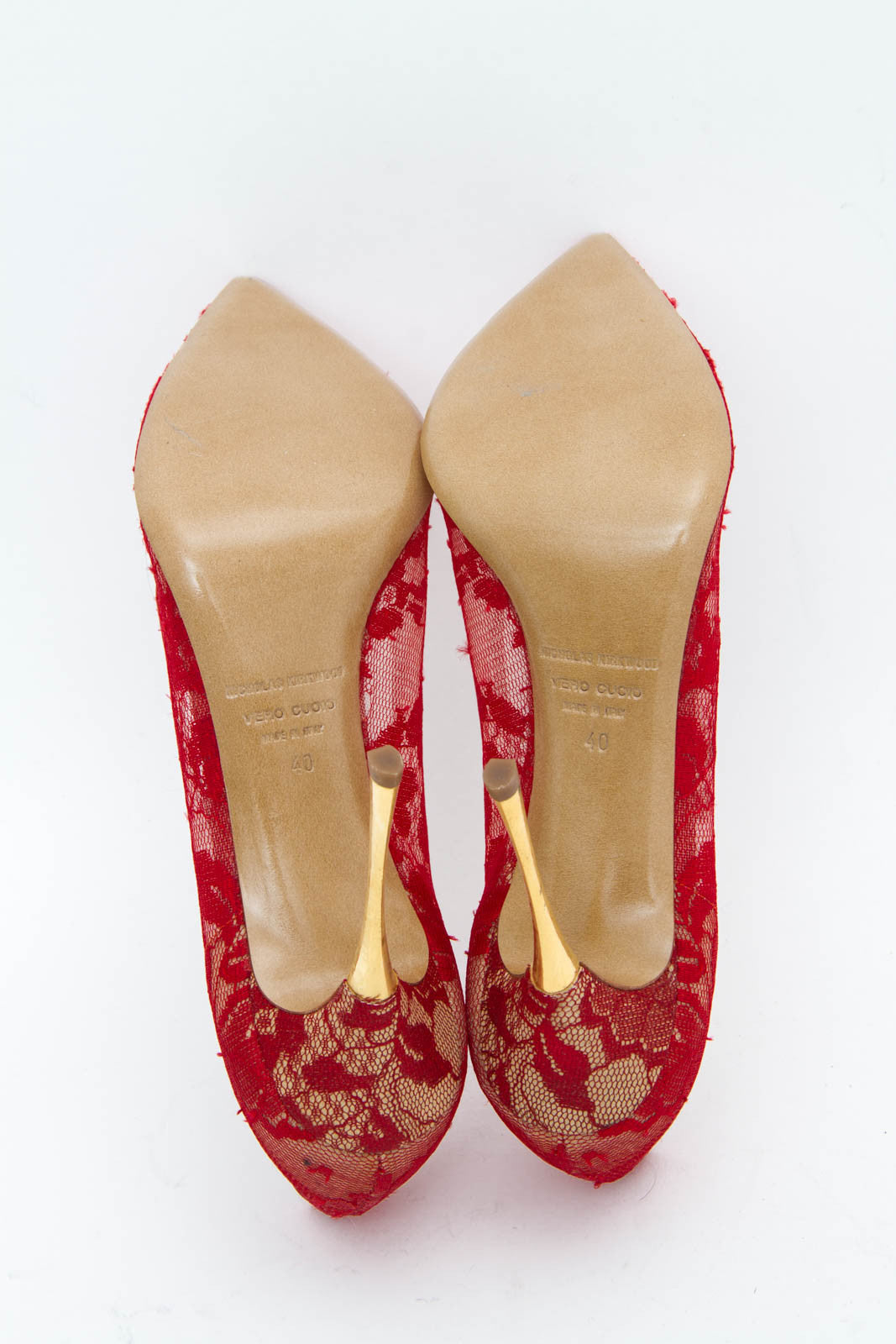 RED LACE STILETTOS