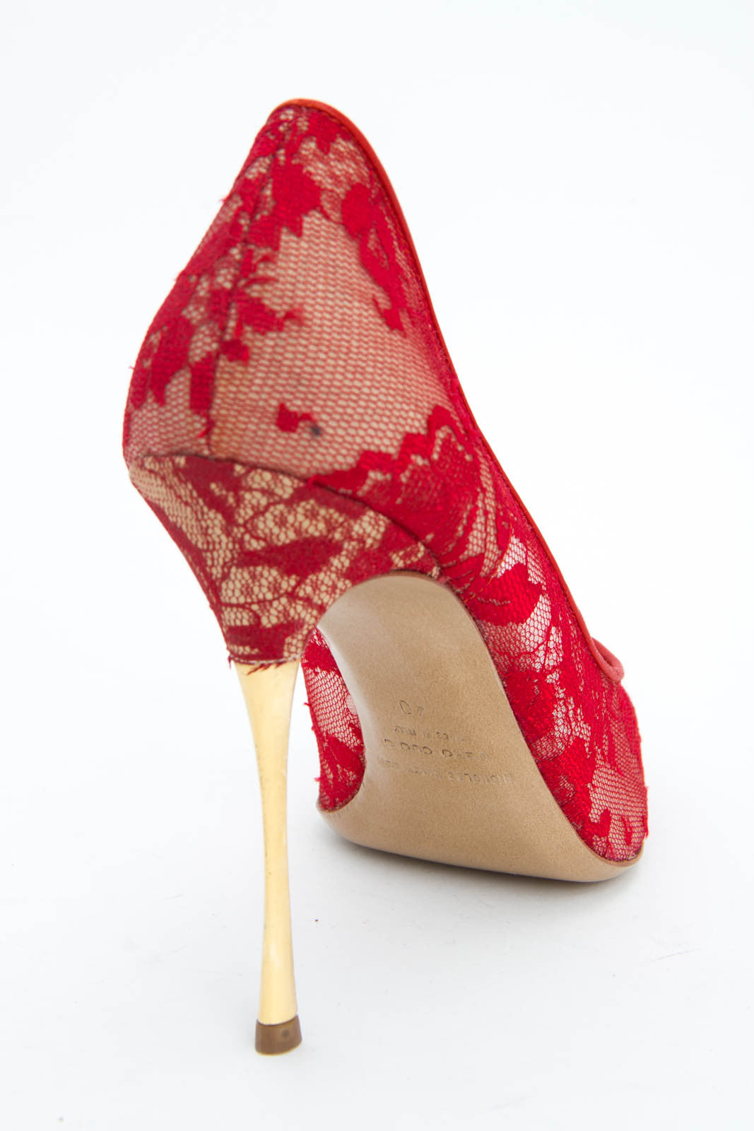 RED LACE STILETTOS