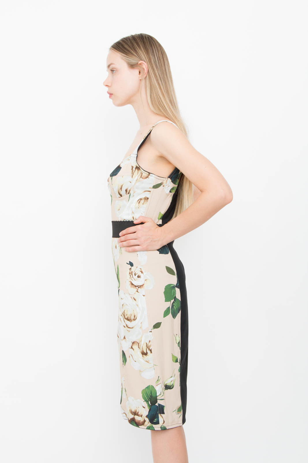 DUSTY PINK FLORAL PRINT DRESS
