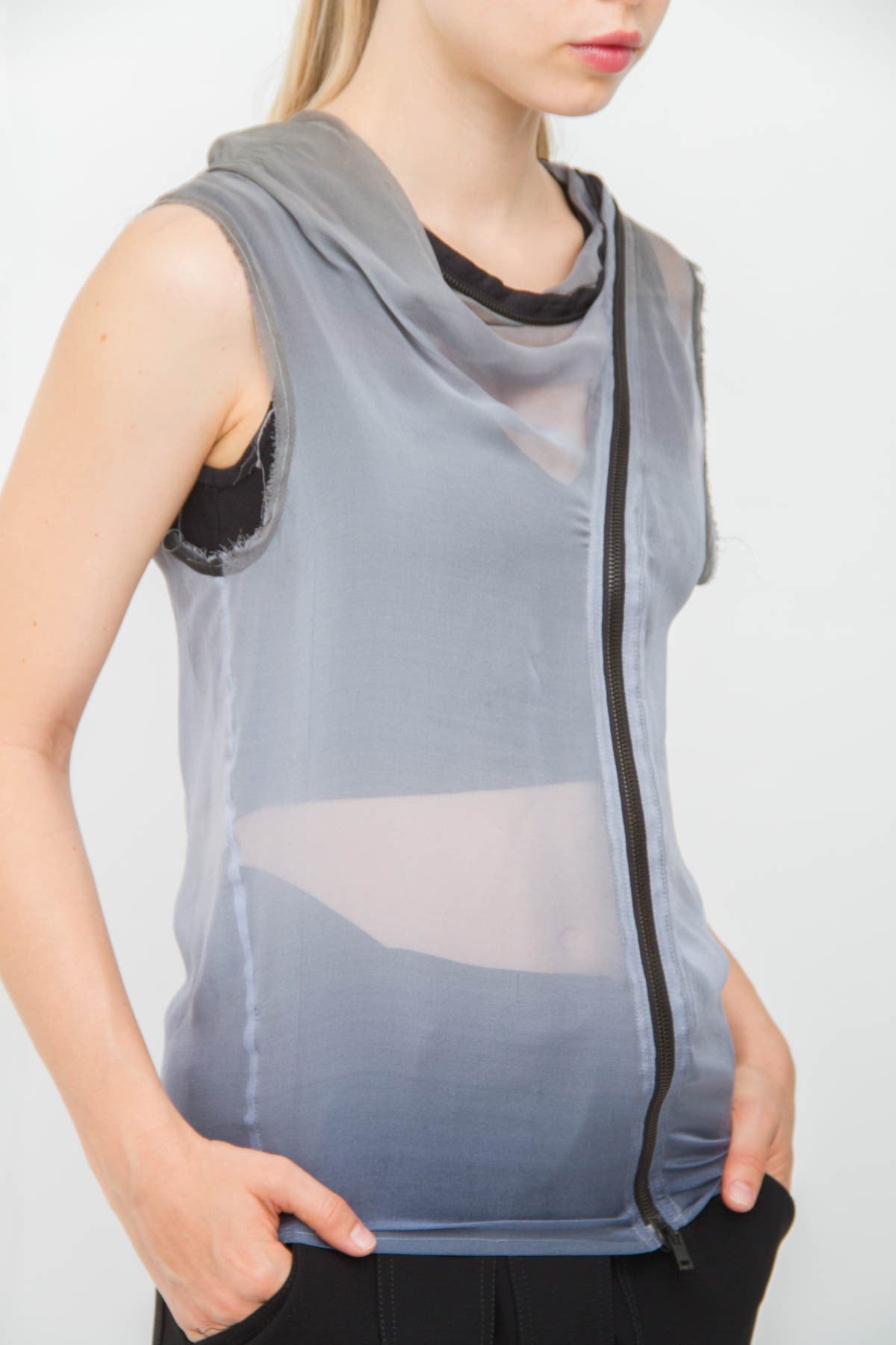 OMBRE SILK BLOUSE