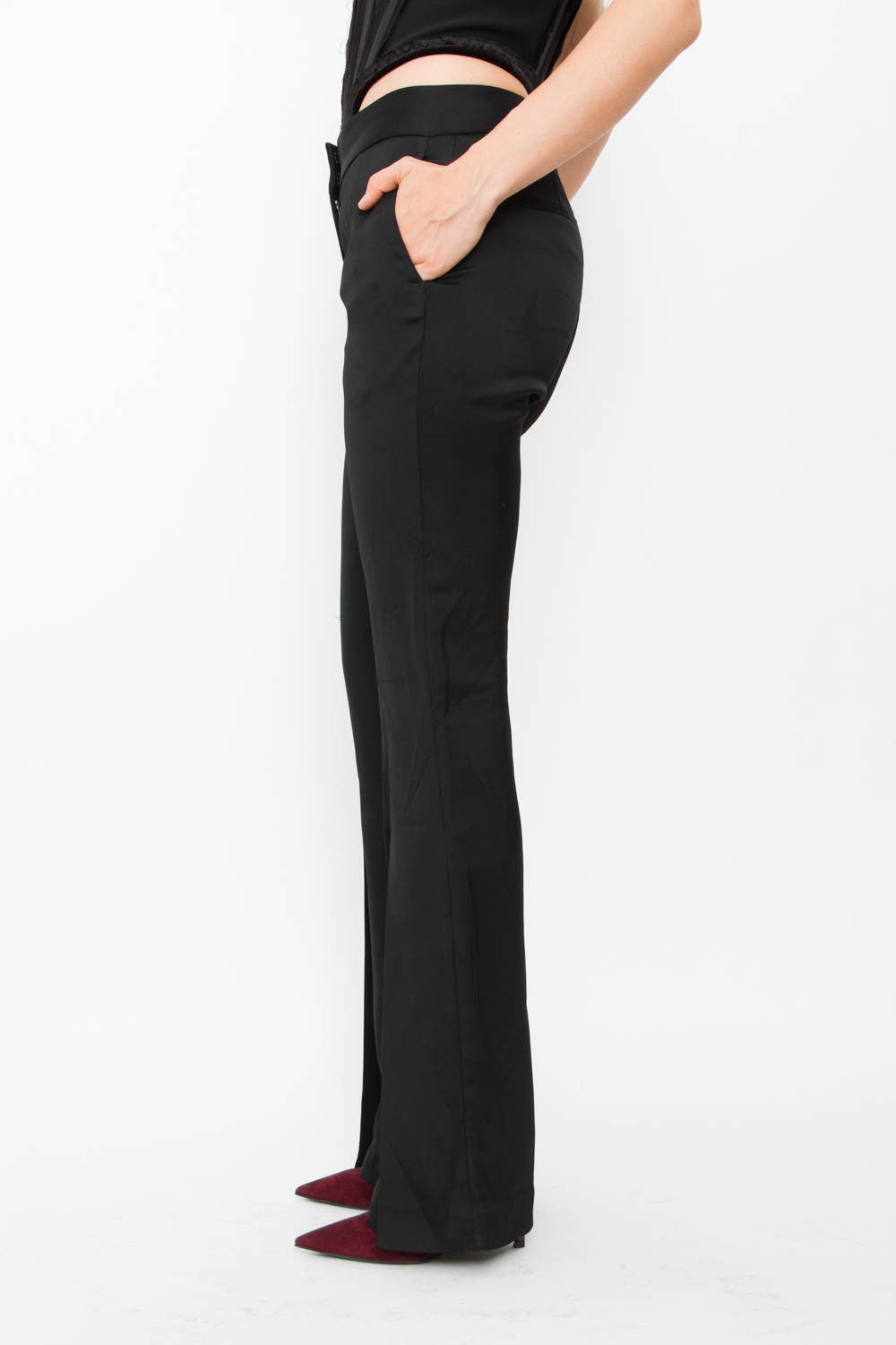 SLIT FLARE TROUSERS