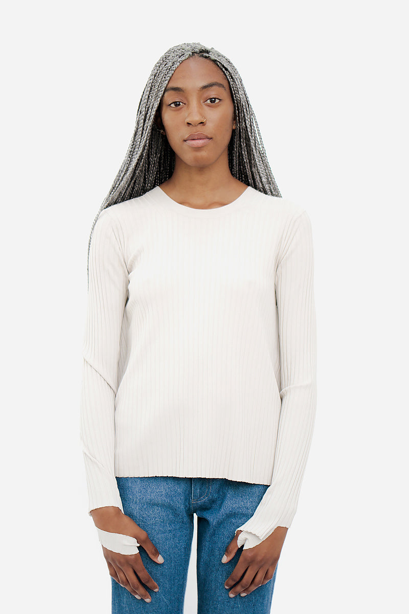 RIBBED OPEN BACK SWEATER