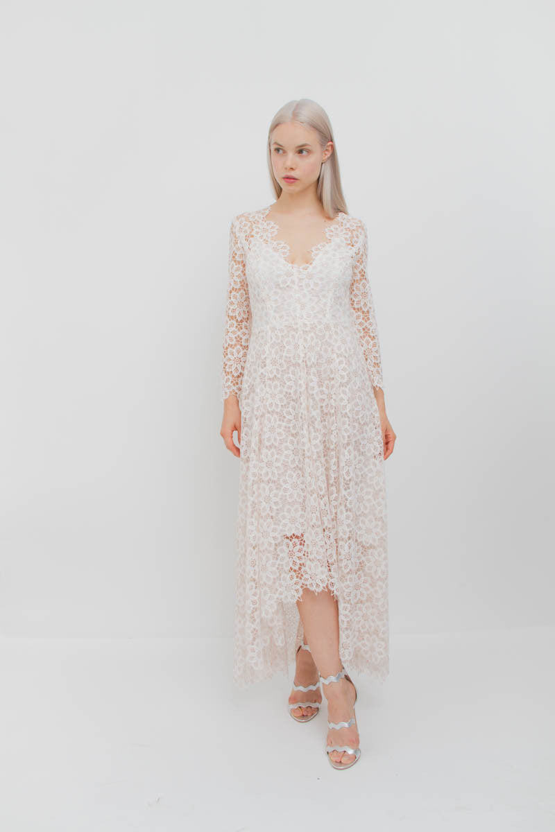 EMPIRE GUIPURE LACE DRESS