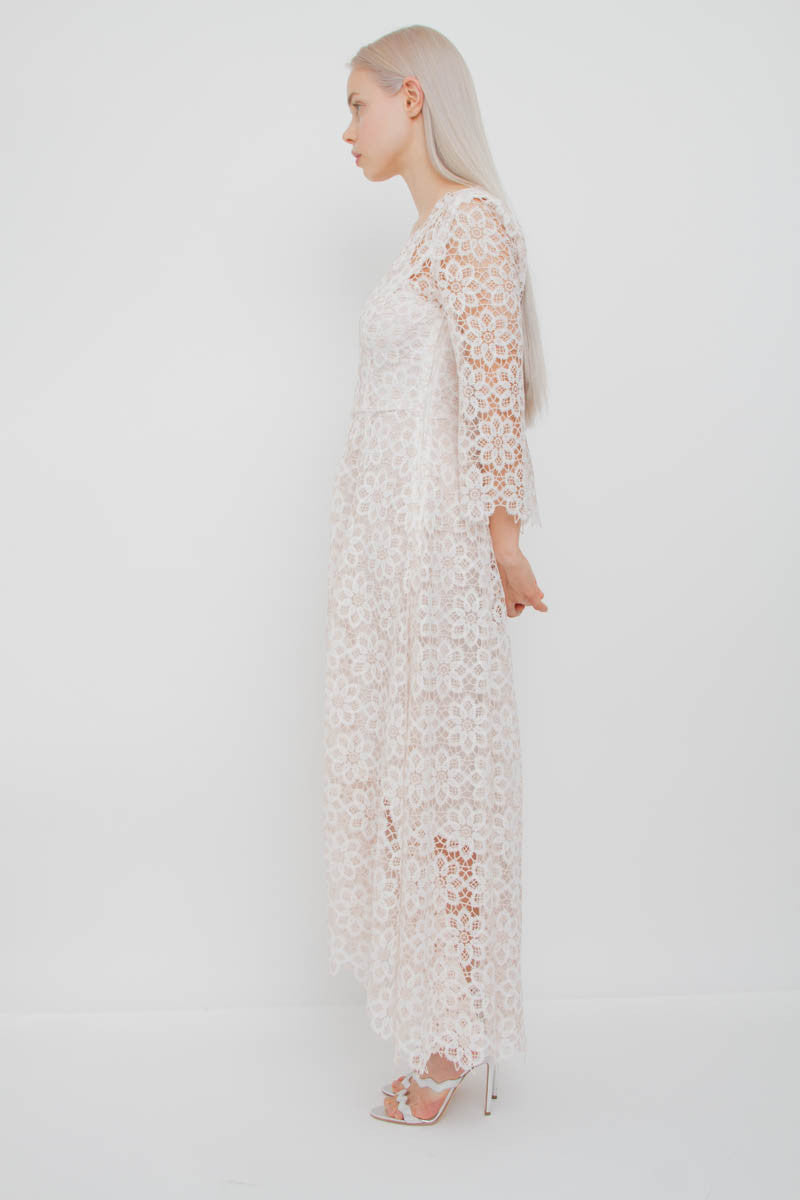 EMPIRE GUIPURE LACE DRESS
