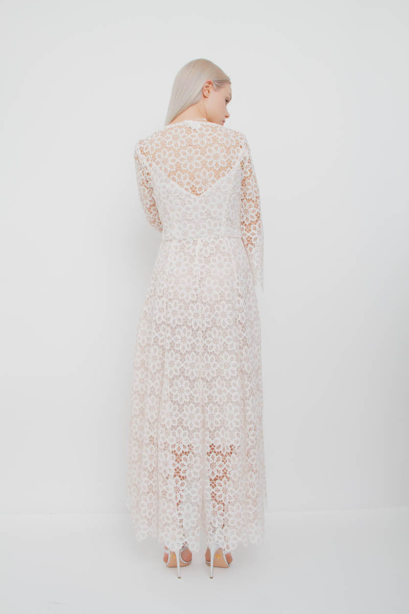 EMPIRE GUIPURE LACE DRESS