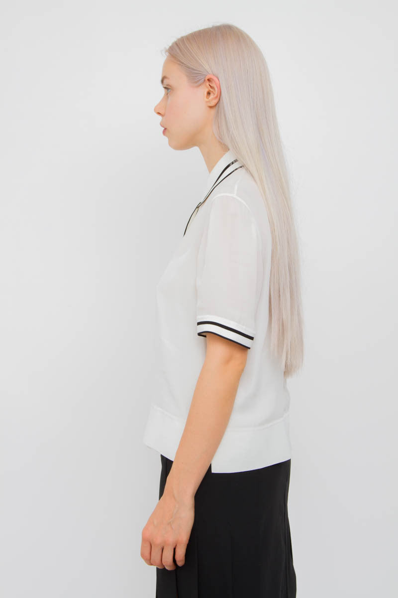 DANA SILK POLO TOP