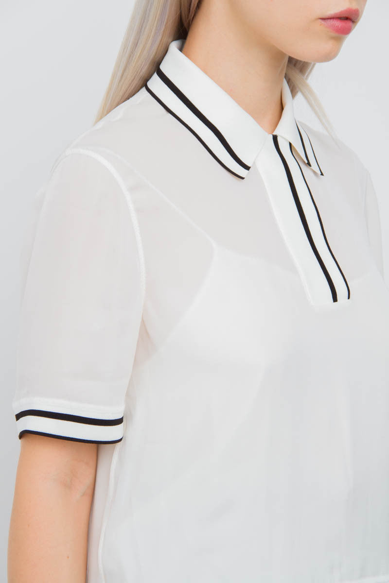 DANA SILK POLO TOP