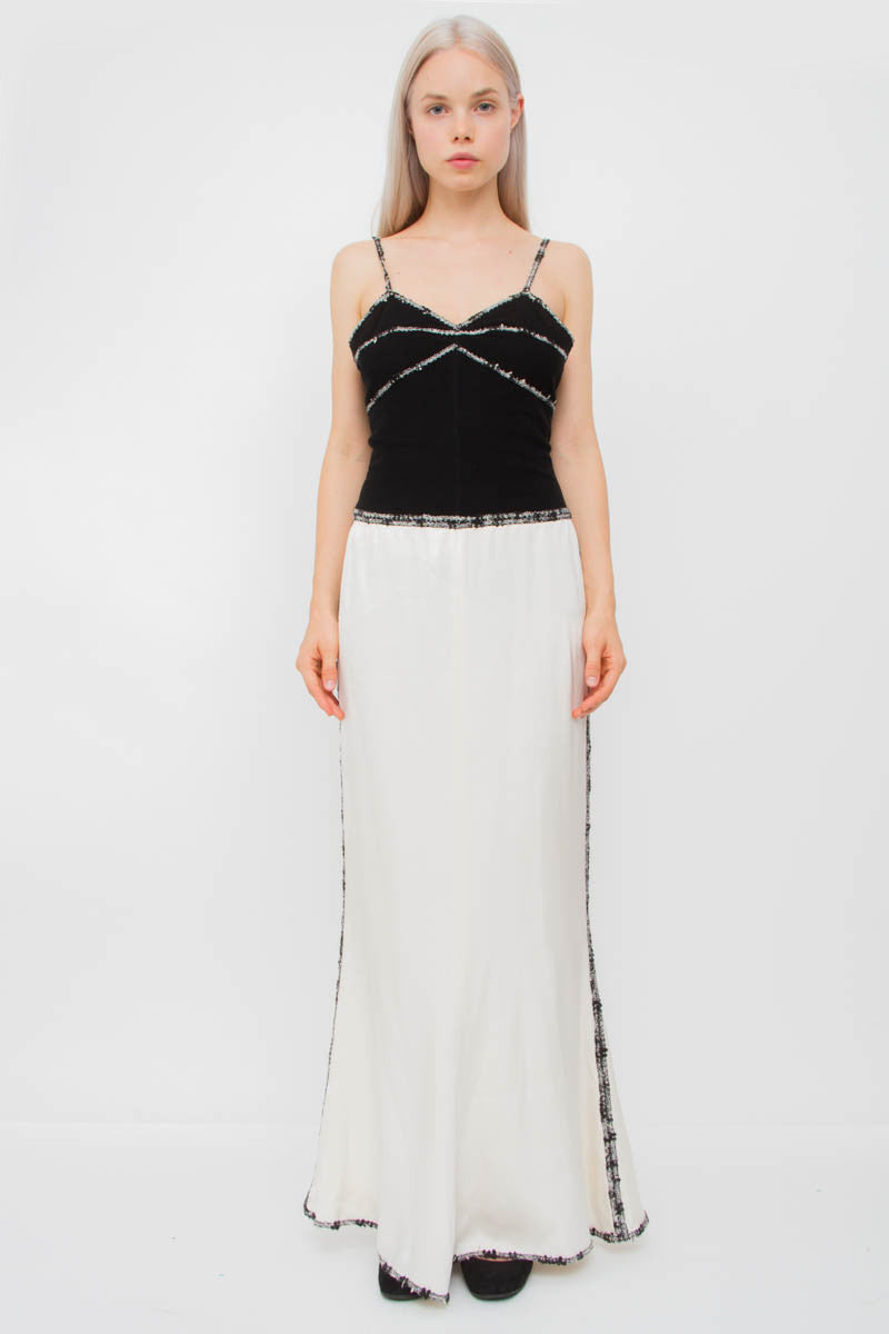 VINTAGE SILK WOOL GOWN