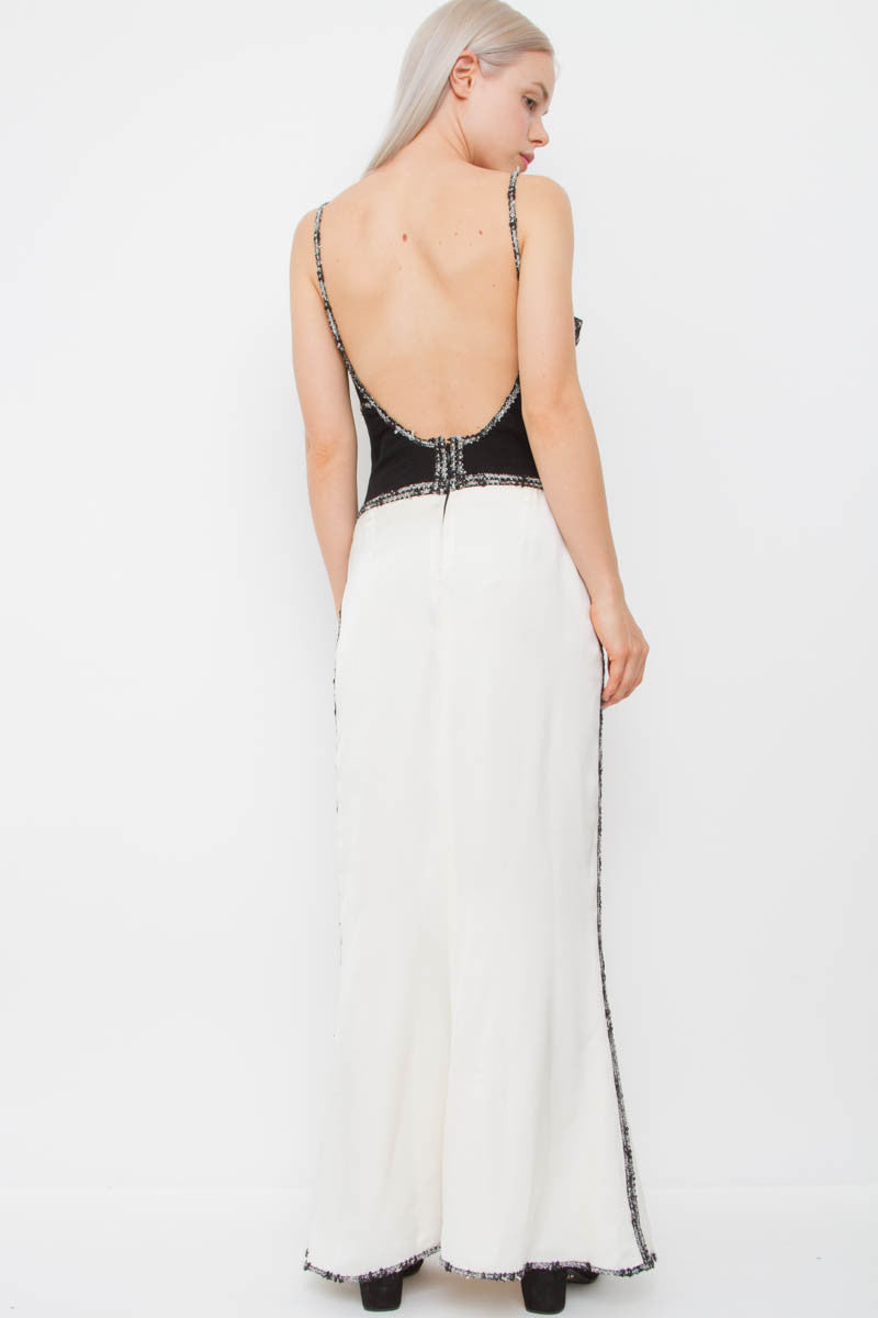 VINTAGE SILK WOOL GOWN