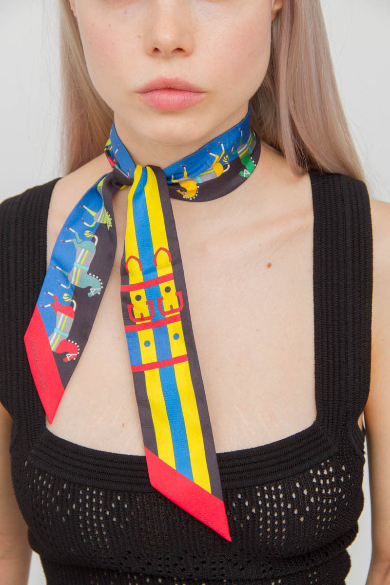 HORSE PRINT TWILLY SCARF