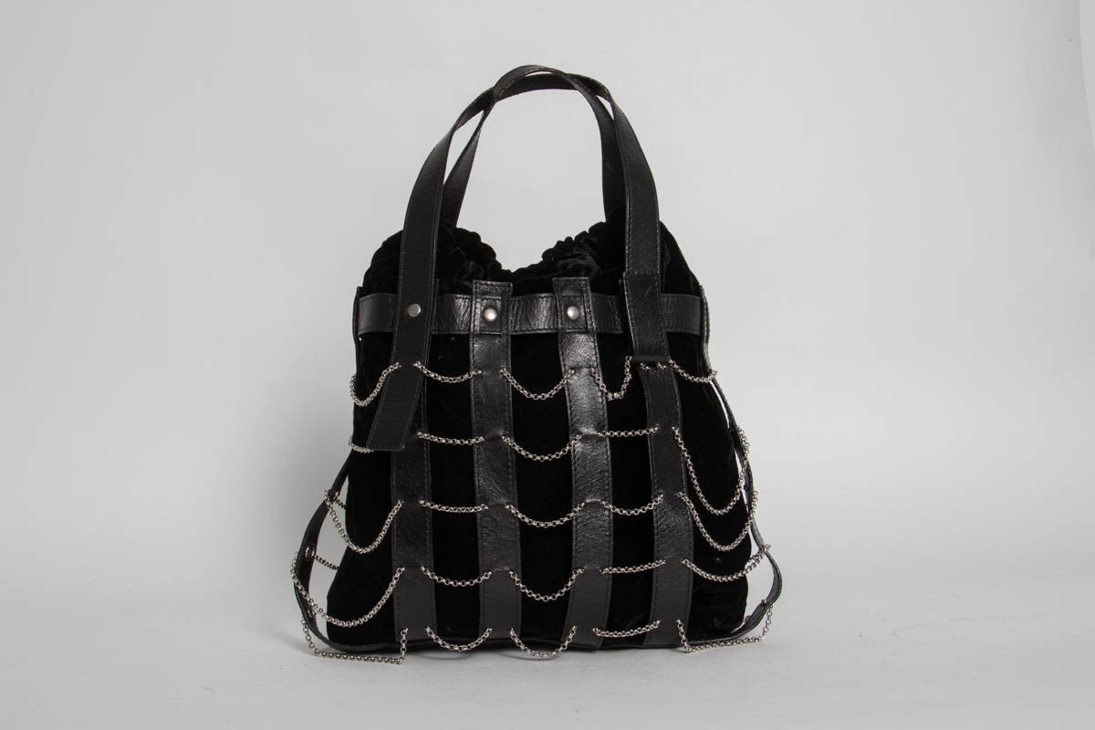 VELVET CHAIN PURSE