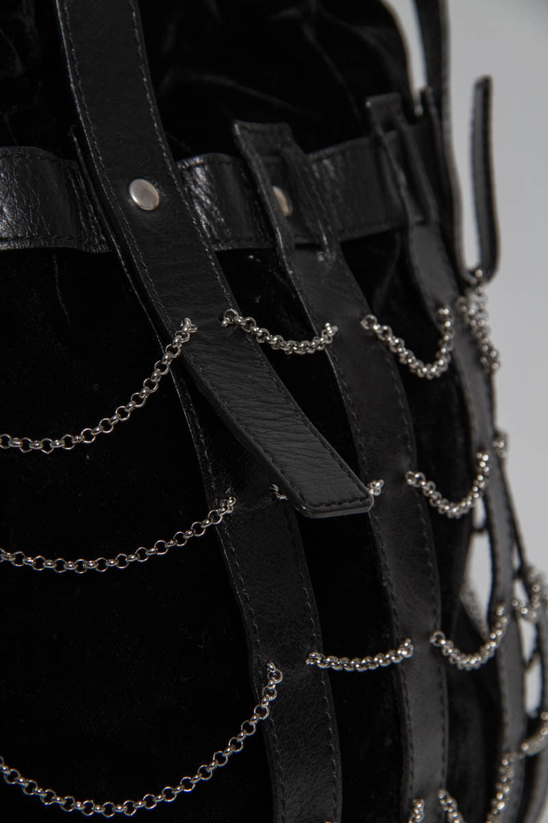 VELVET CHAIN PURSE