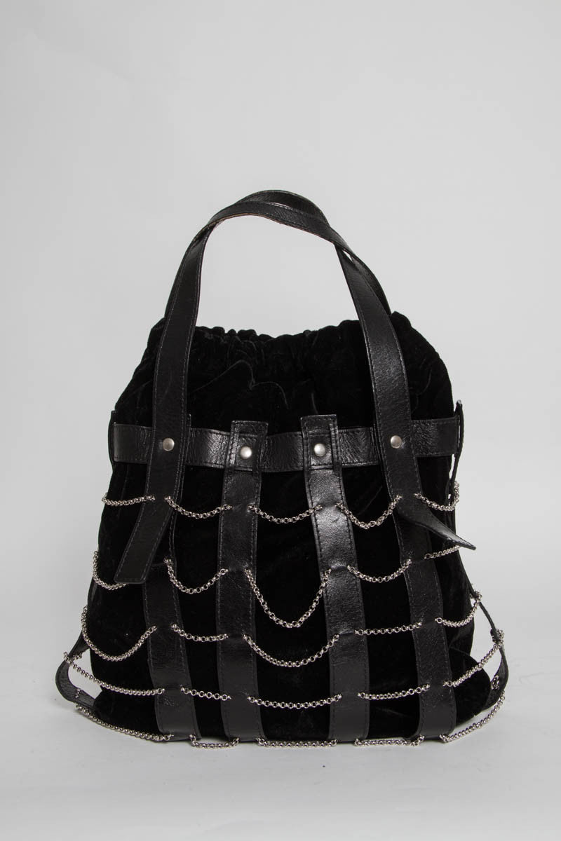 VELVET CHAIN PURSE