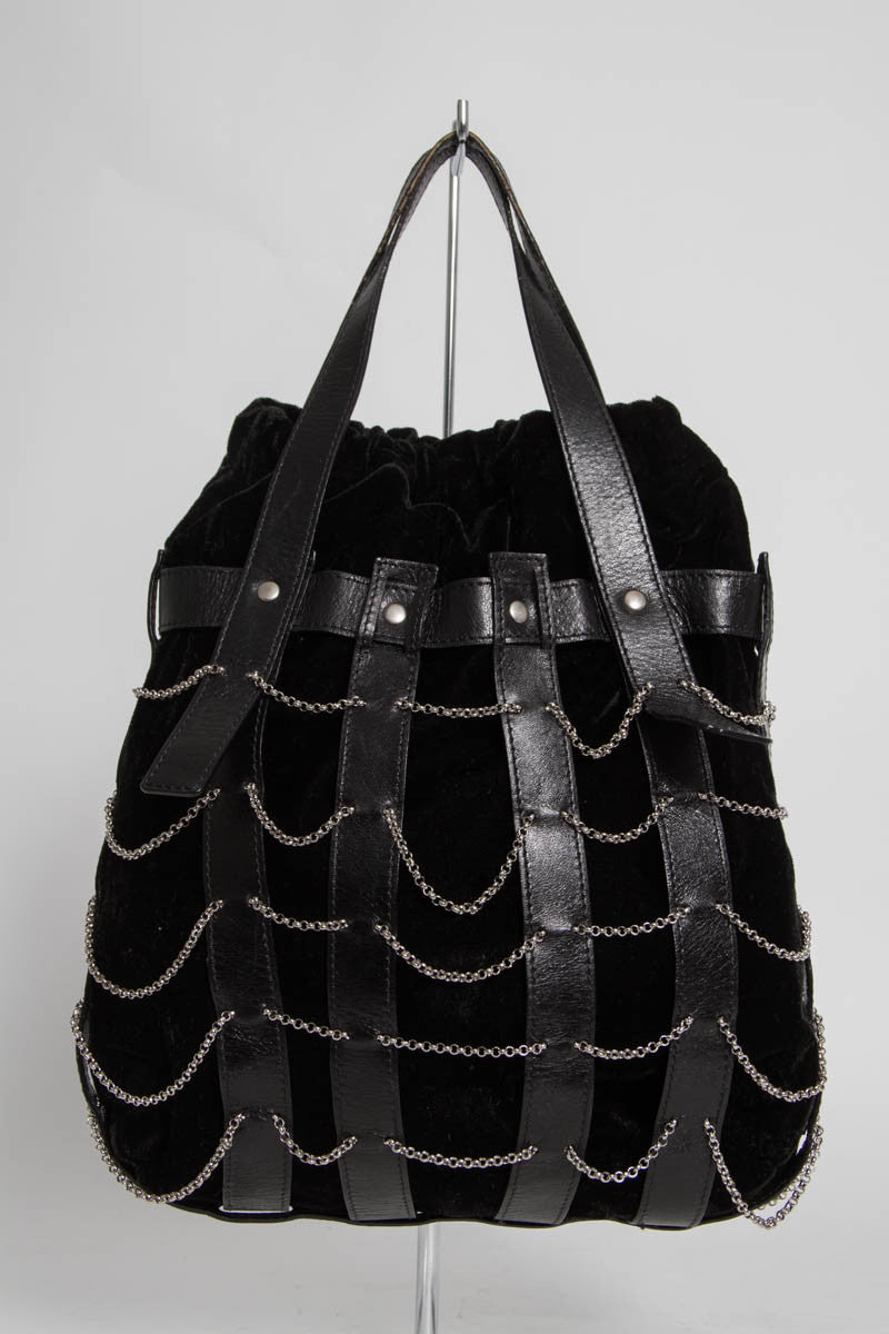 VELVET CHAIN PURSE