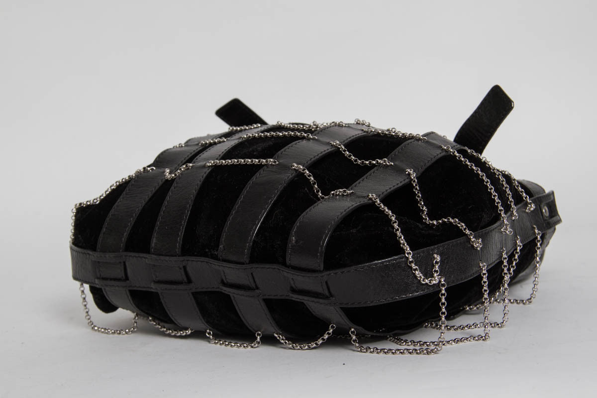 VELVET CHAIN PURSE