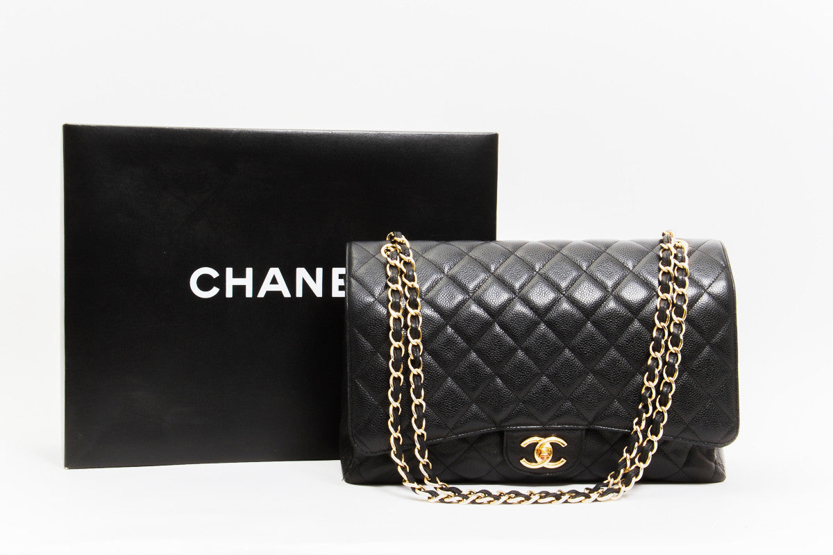 JUMBO QUILTED CAVIAR FLAP BAG