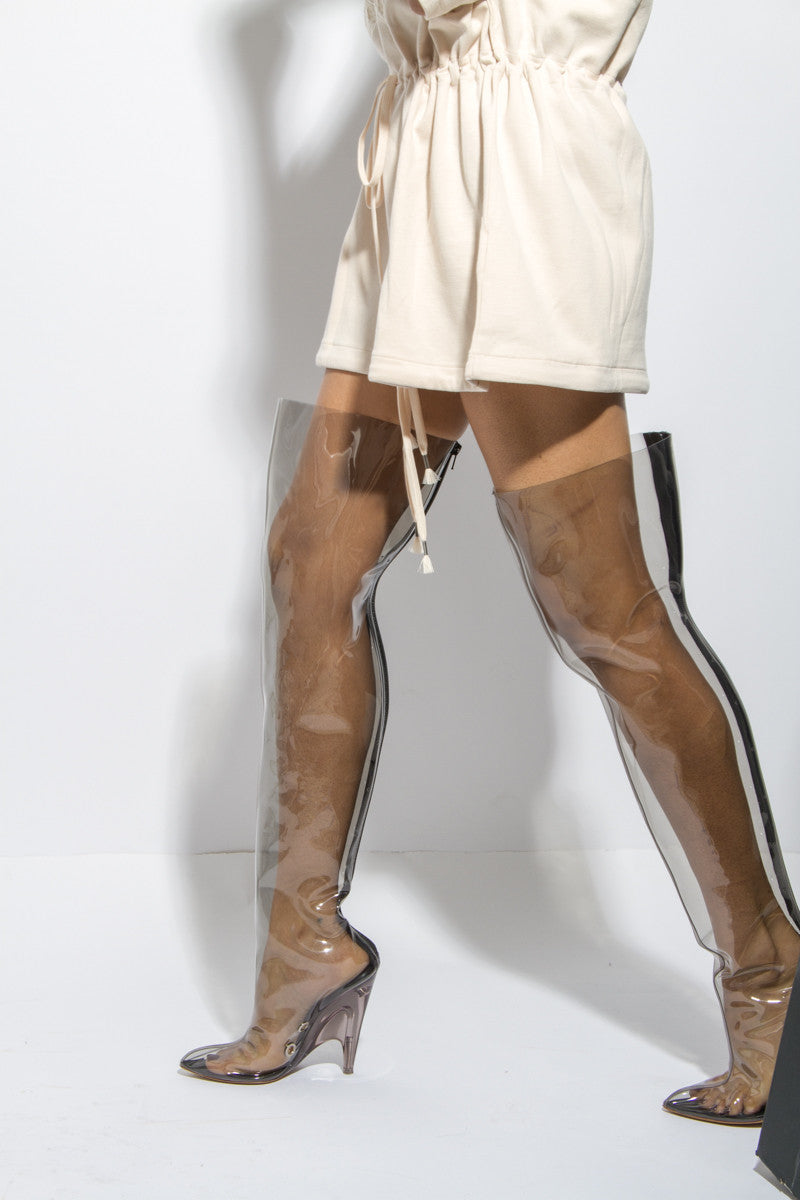 TUBULAR THIGH HIGH BOOTS