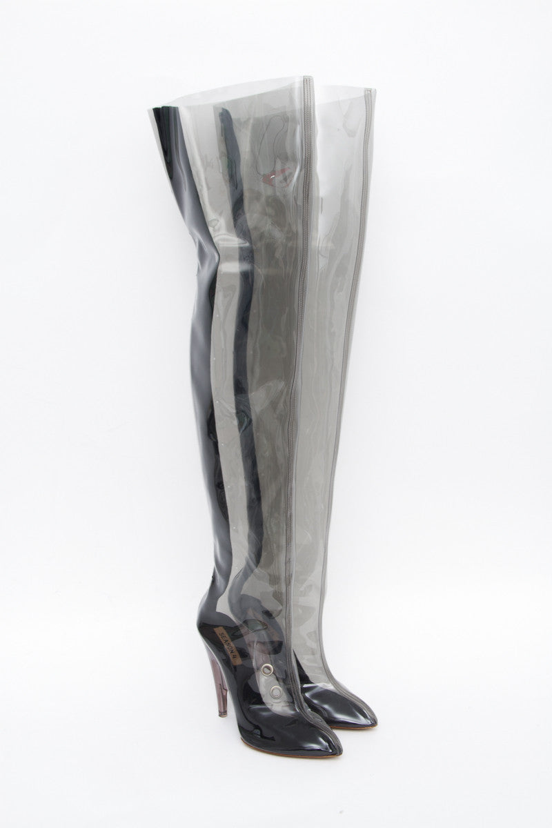 TUBULAR THIGH HIGH BOOTS