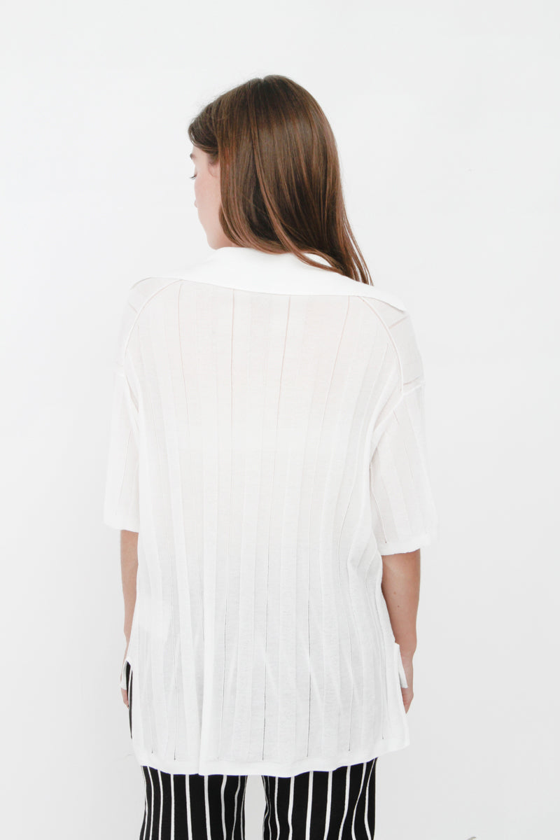 BENNAT GAUZE POLO TOP