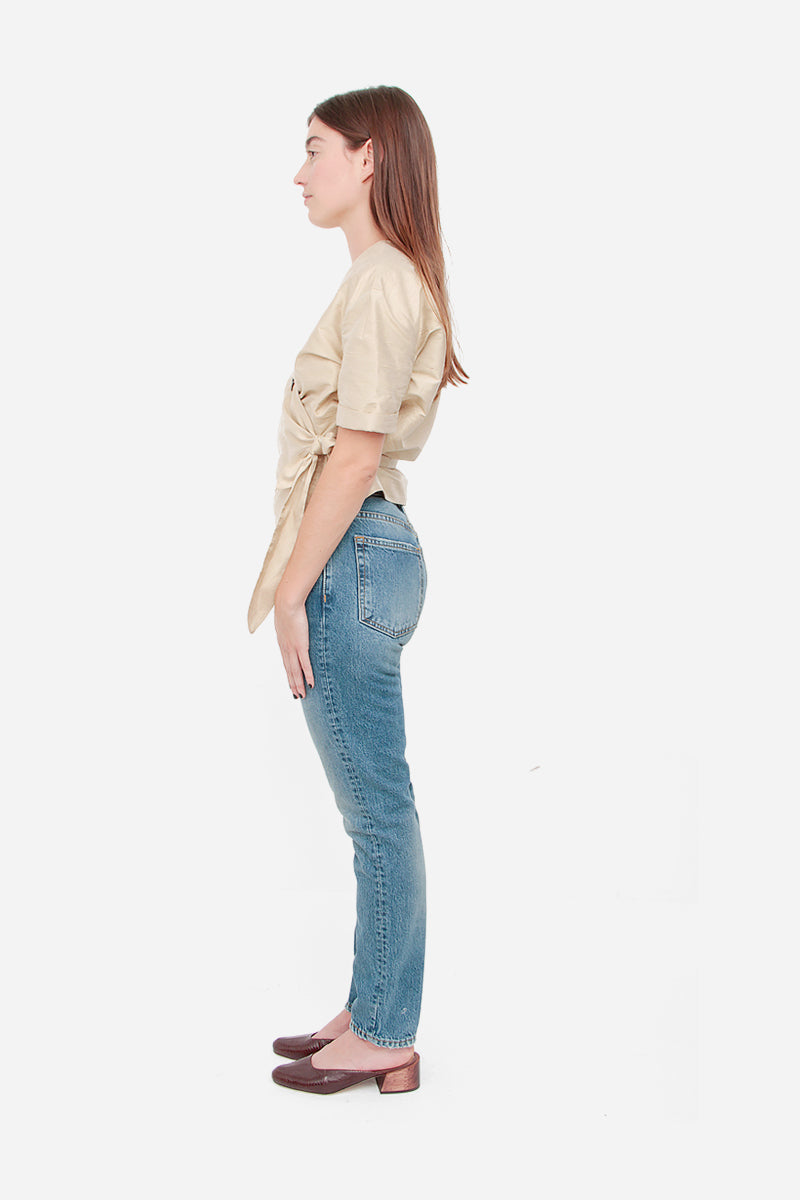 VOYAGER BALLOON GOLD BLOUSE