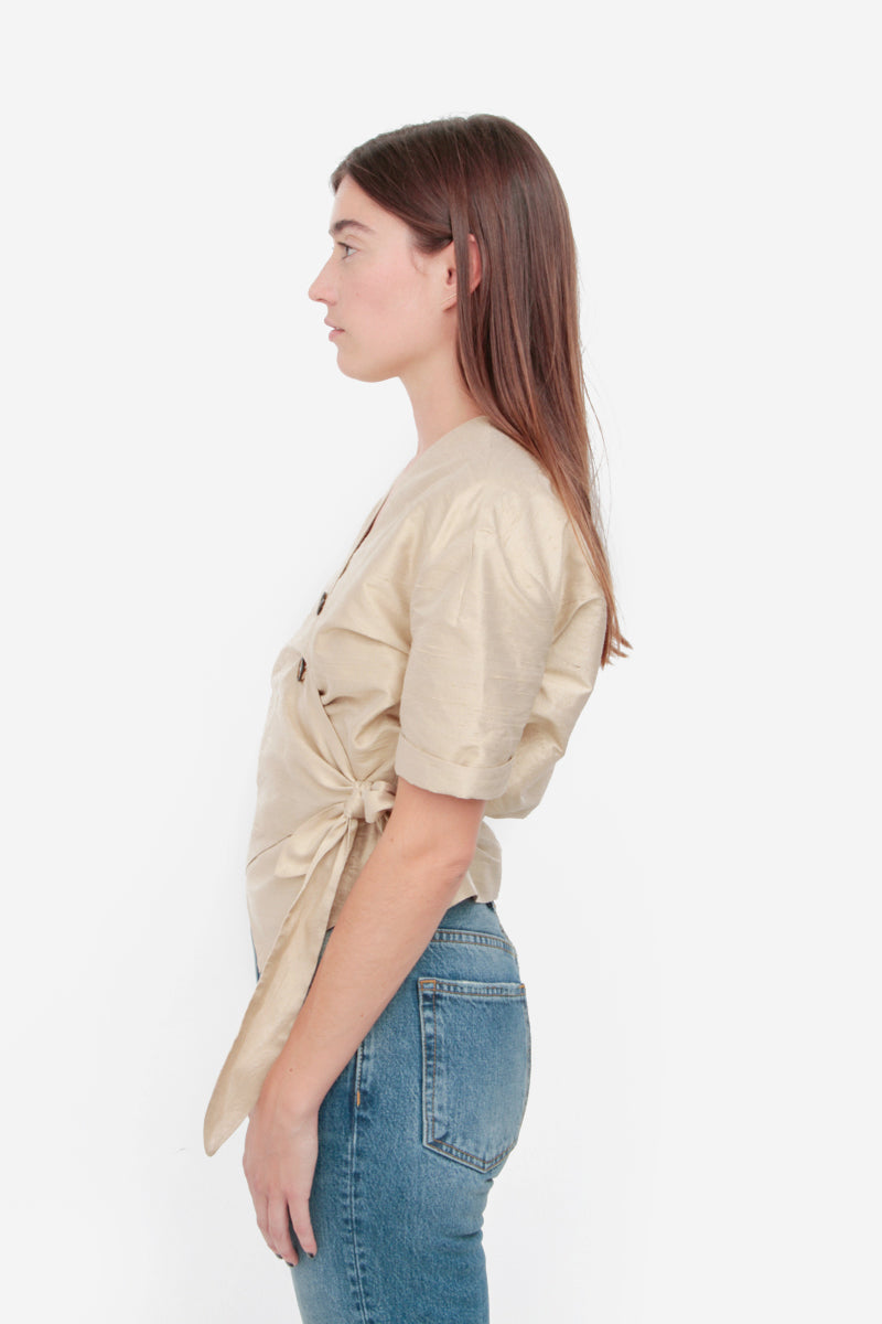 VOYAGER BALLOON GOLD BLOUSE