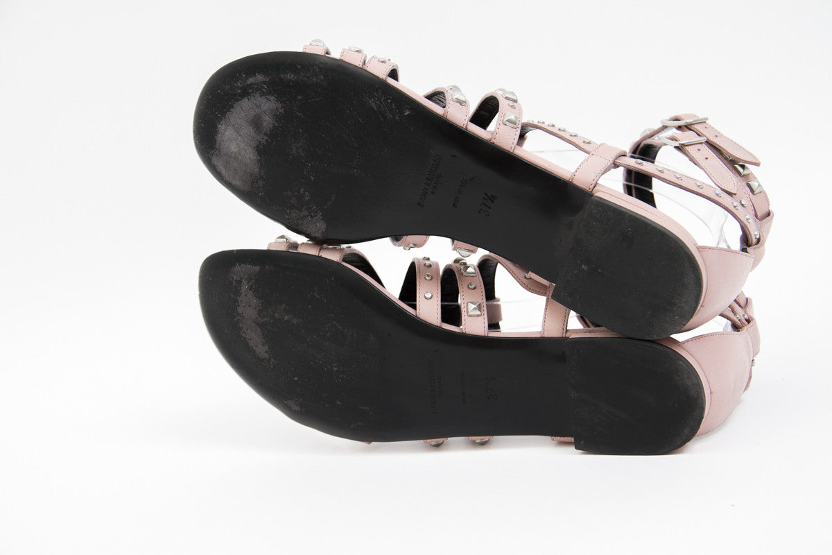 PINK STUDDED SANDALS