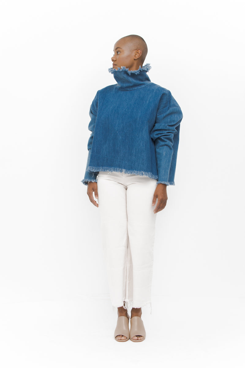 DENIM TURTLENECK