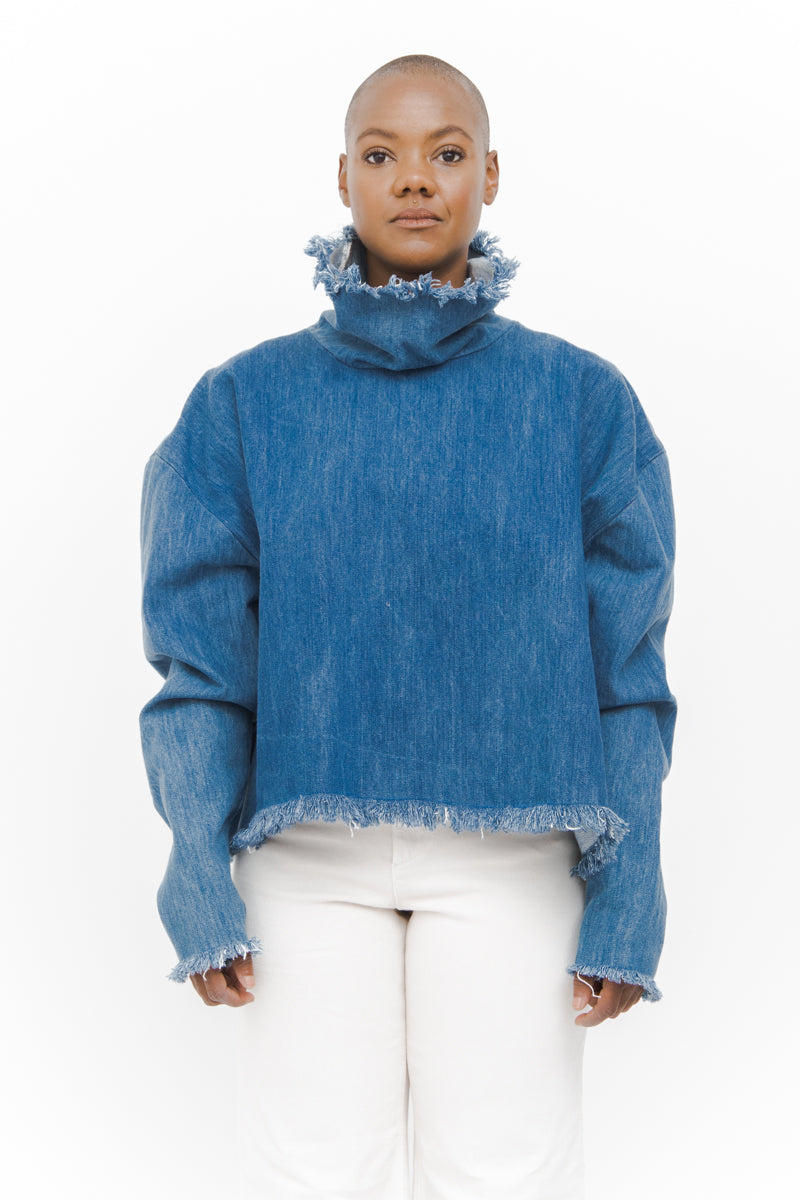 DENIM TURTLENECK
