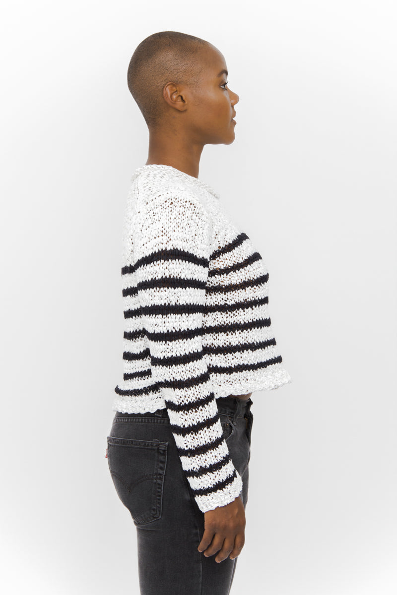 STRIPE KNIT SWEATER WITH TAGS