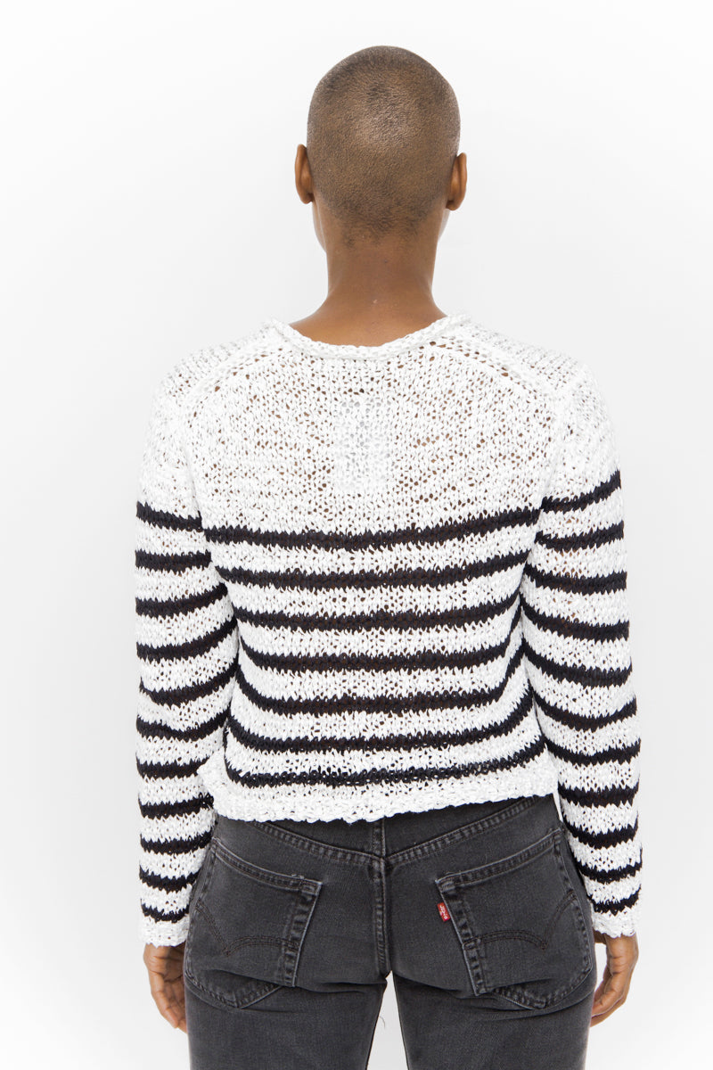 STRIPE KNIT SWEATER WITH TAGS