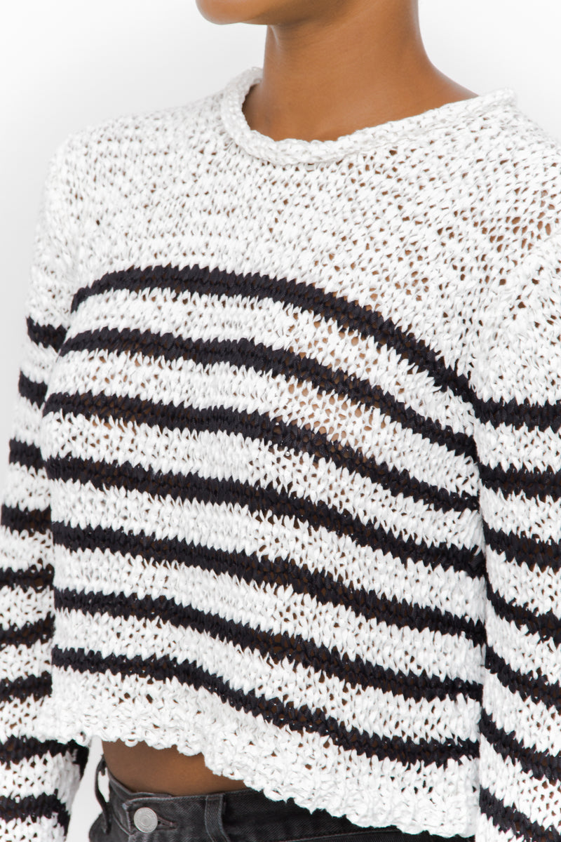 STRIPE KNIT SWEATER WITH TAGS