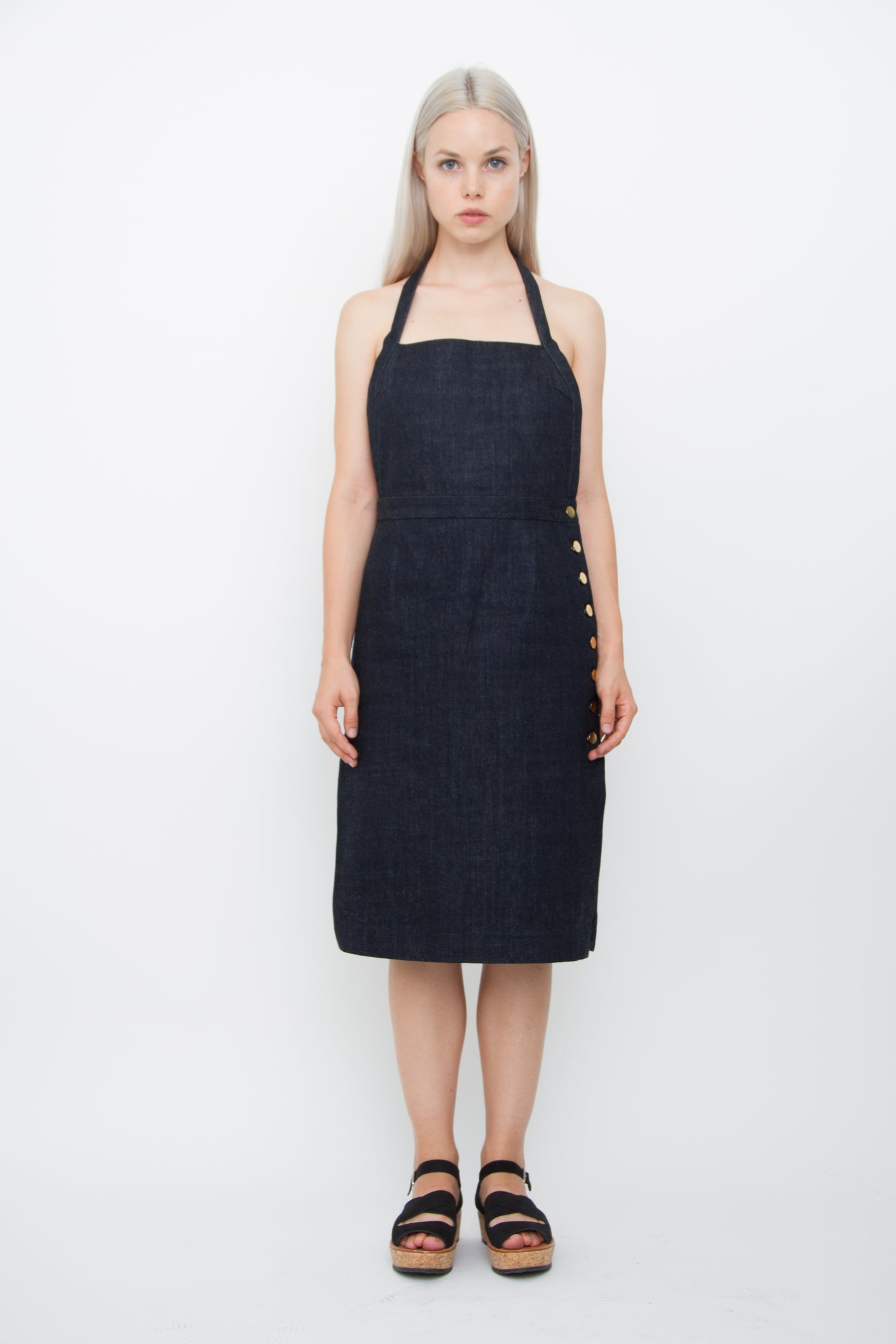 DENIM APRON DRESS