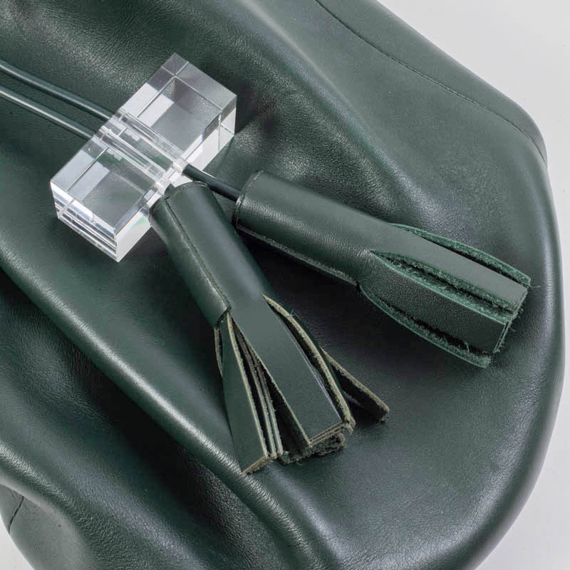LUCITE TASSEL BACKPACK