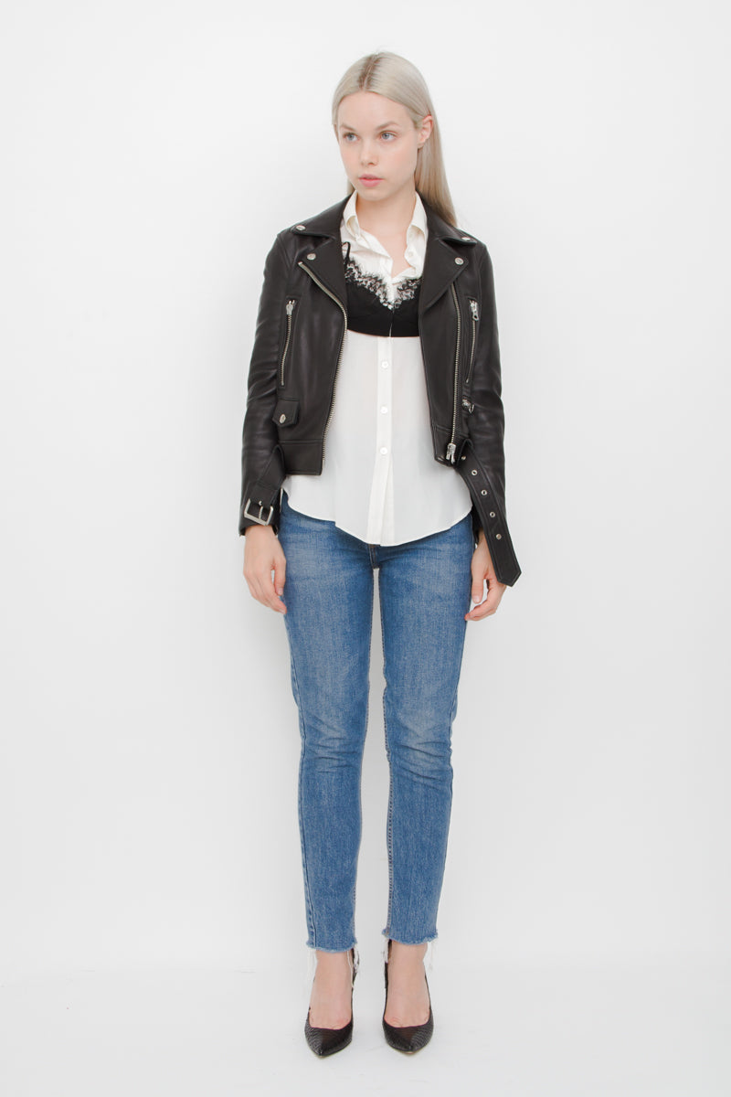 MOCK LEATHER JACKET