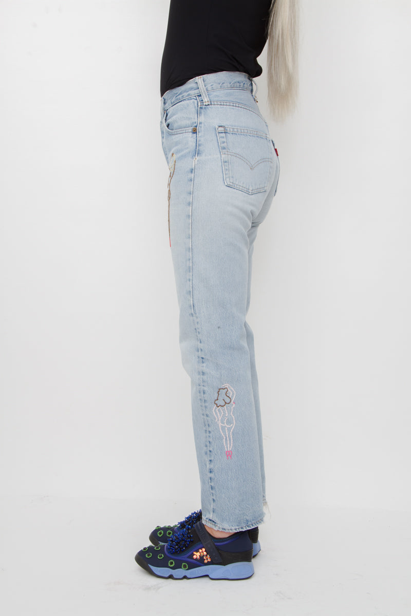 PINUP EMBROIDERED JEANS