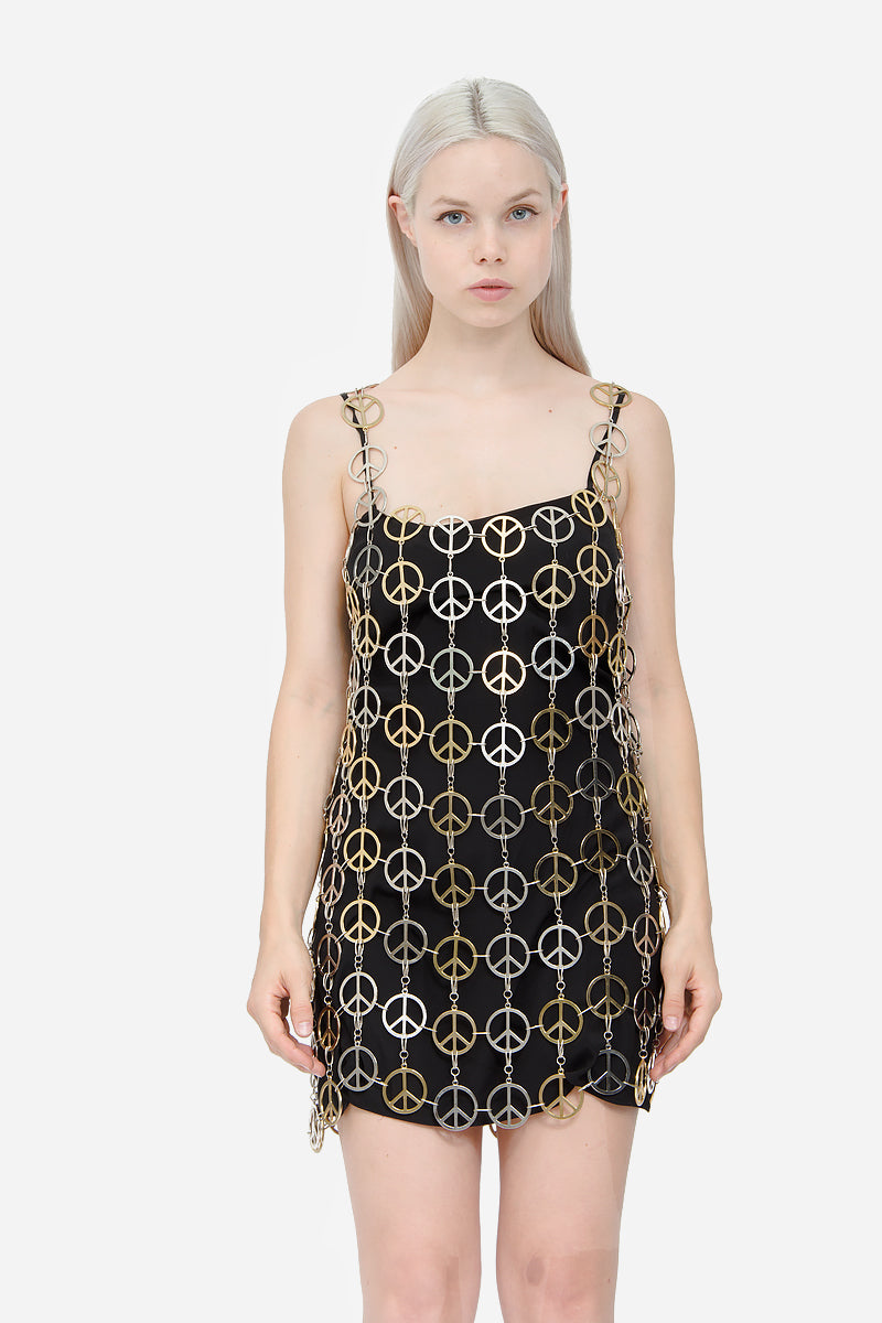METAL PEACE SIGN DRESS