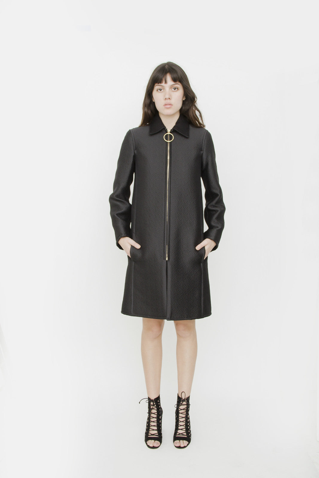 HOOP ZIPPER COAT