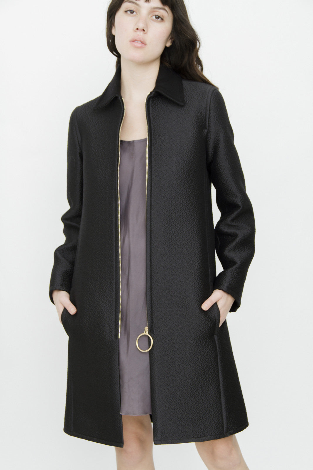 HOOP ZIPPER COAT