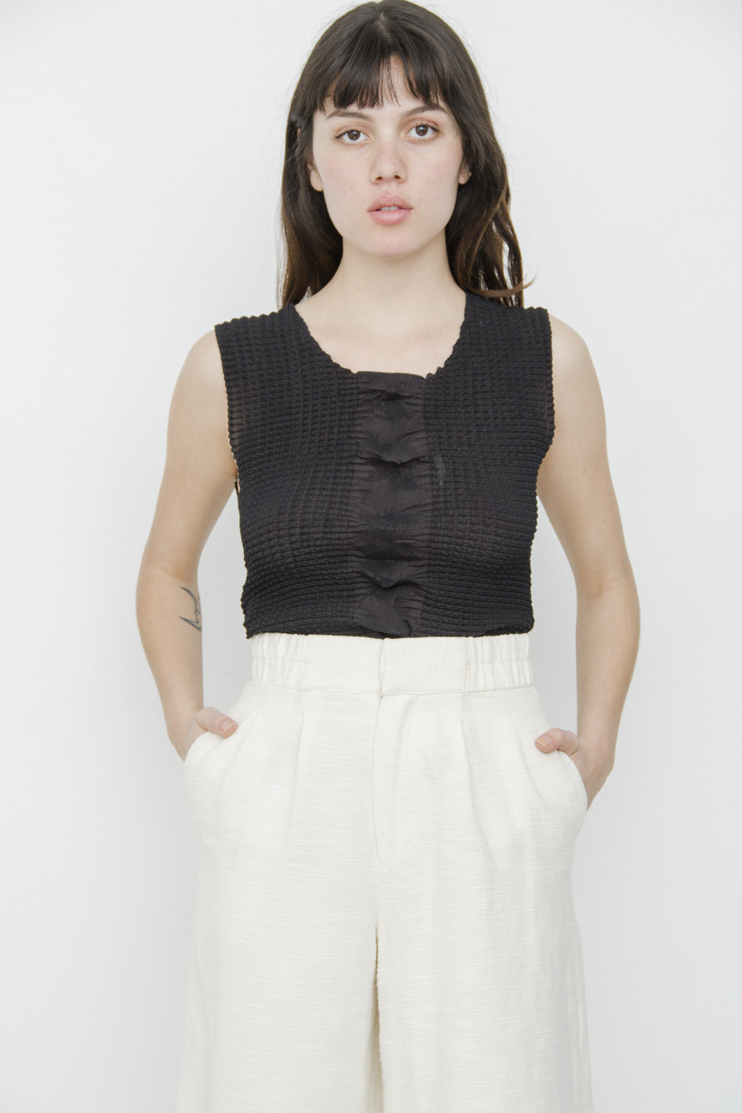 WAFFLE PLEAT TOP