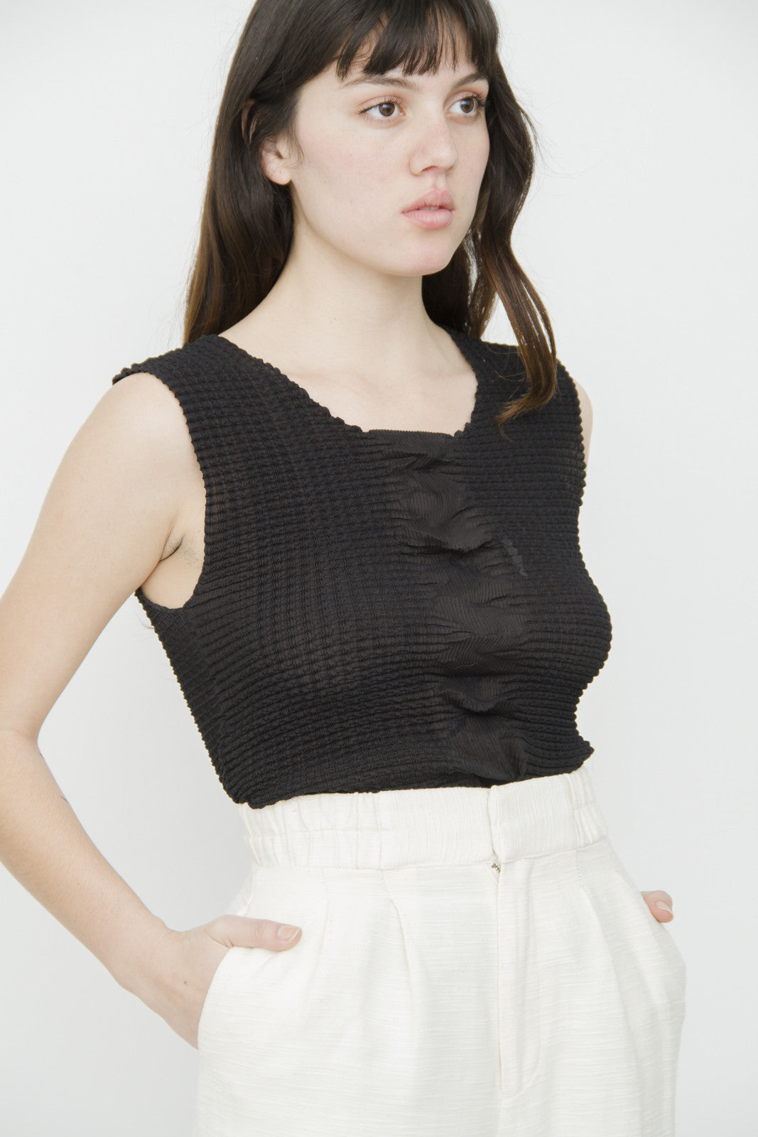 WAFFLE PLEAT TOP