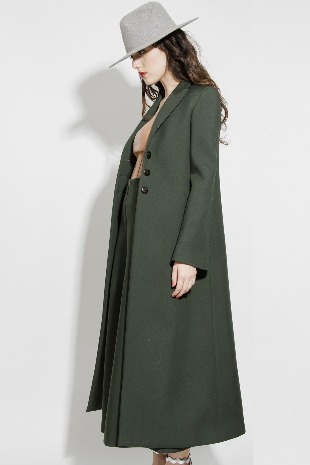 EVERGREEN WOOL COAT