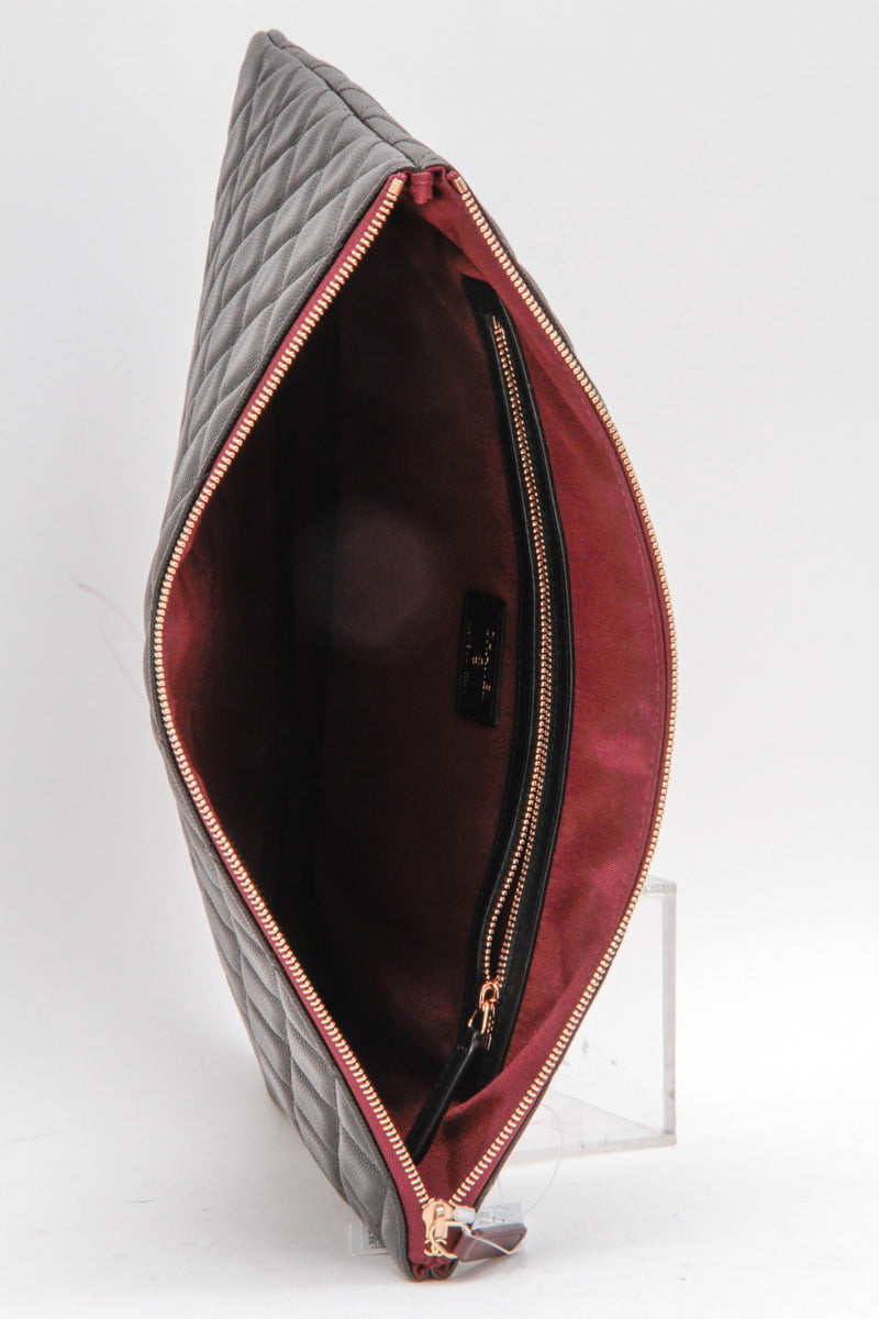 QUILTED CLUTCH WITH TAGS