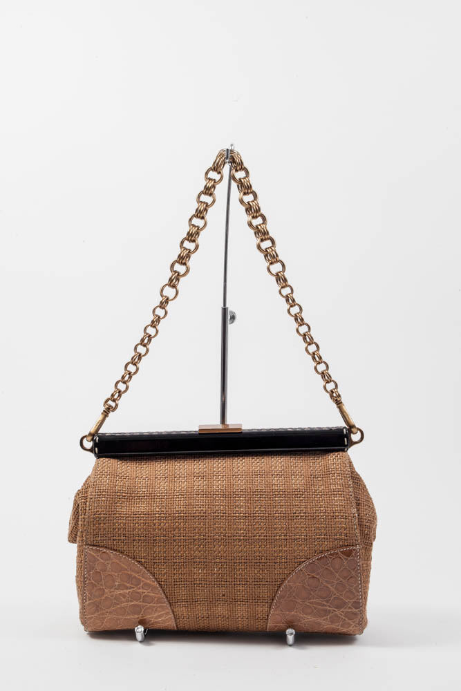 SEMITRACOLLA STRAW PURSE