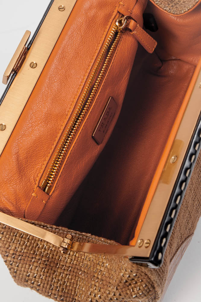 SEMITRACOLLA STRAW PURSE